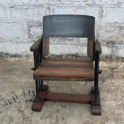 Reclaimed Wood And Metal Chair