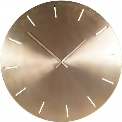 Antique Brass Gold Metal Round Wall Clock 76cm Diameter