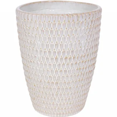 Cream Extra Large Glaze Ceramic Planter