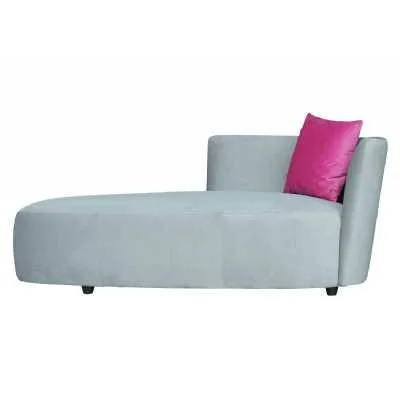 Snug and Cosy Pavillion Grey Fabric Living Room Chaise With Deep Sprung Cushion 96 x 71cm