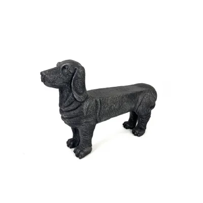 Medium Black Dog Bench