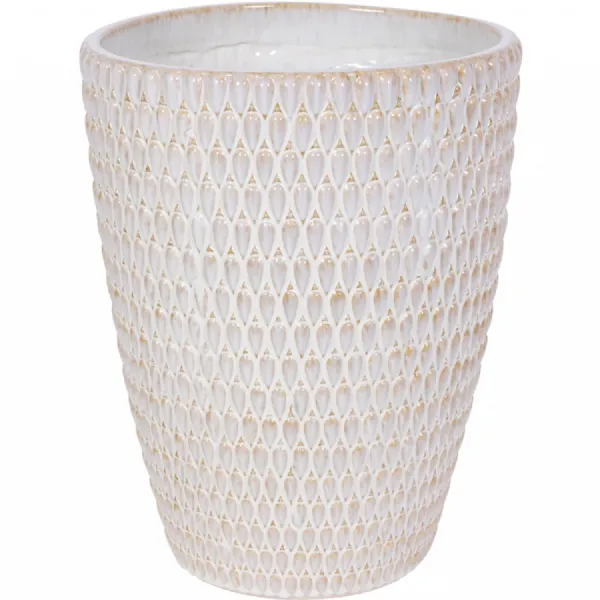 Cream Extra Large Glaze Ceramic Planter