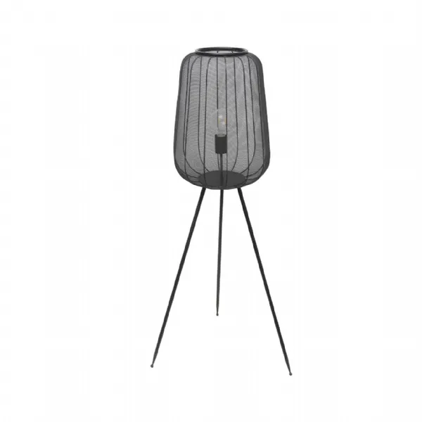 121cm Black Mesh Metal Tripod Floor Lamp