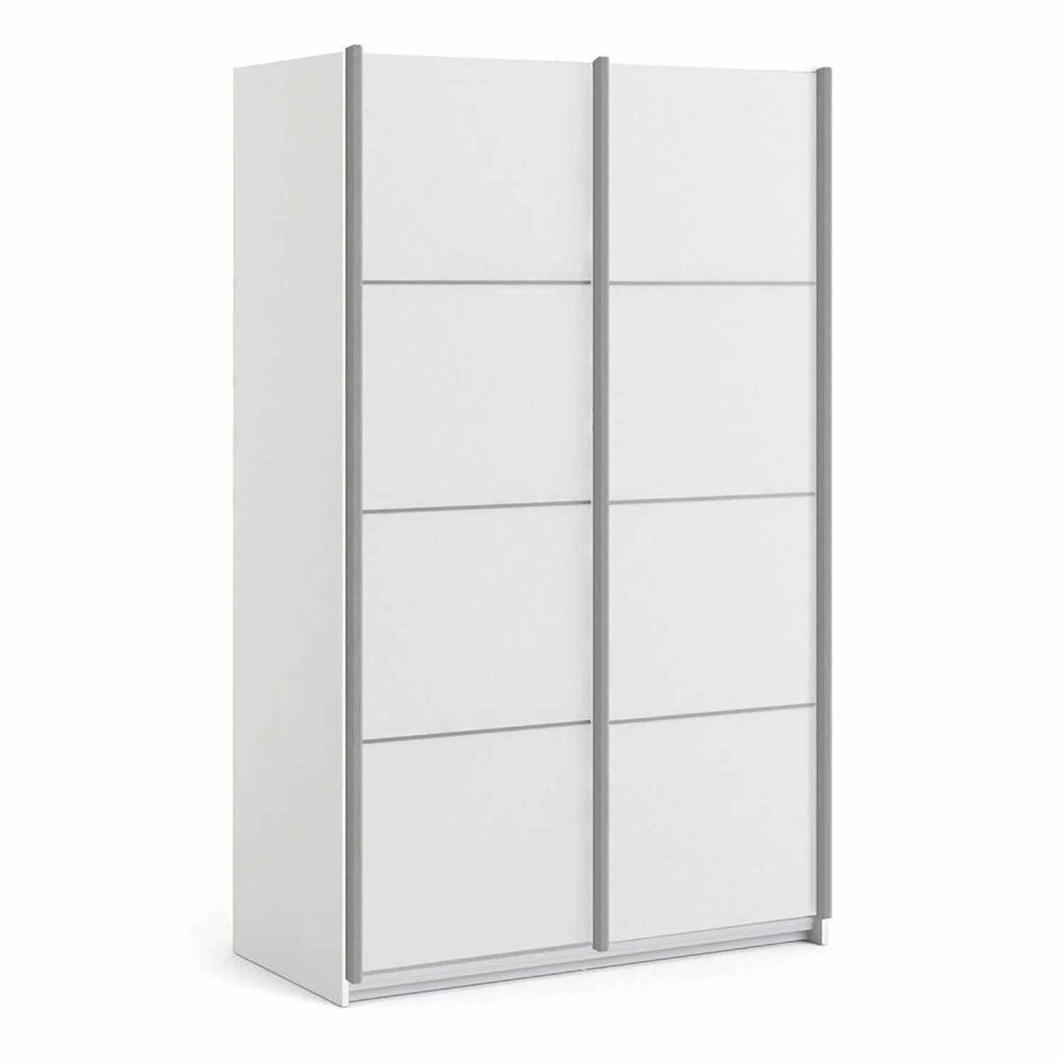 Tall White Sliding 2 Door Double Wardrobe