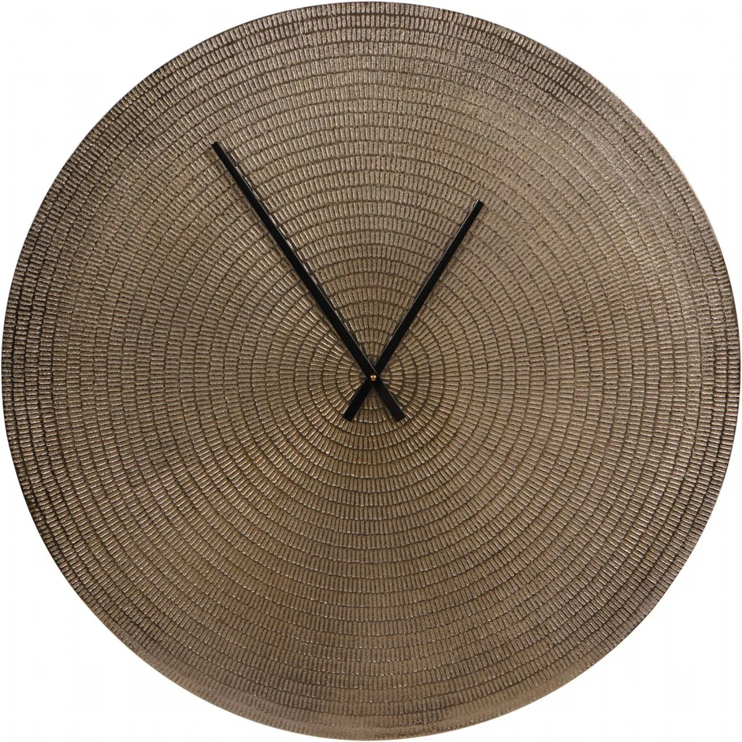 Champagne Gold Large Textured Round Wall Clock