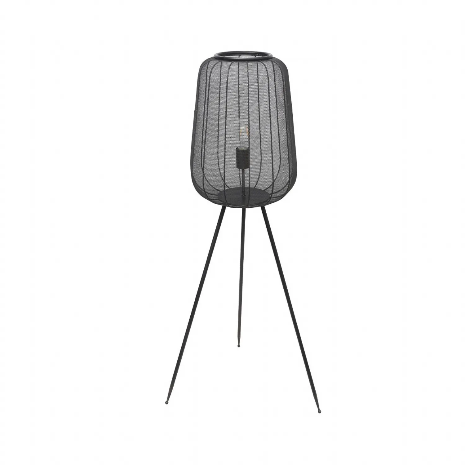 121cm Black Mesh Metal Tripod Floor Lamp